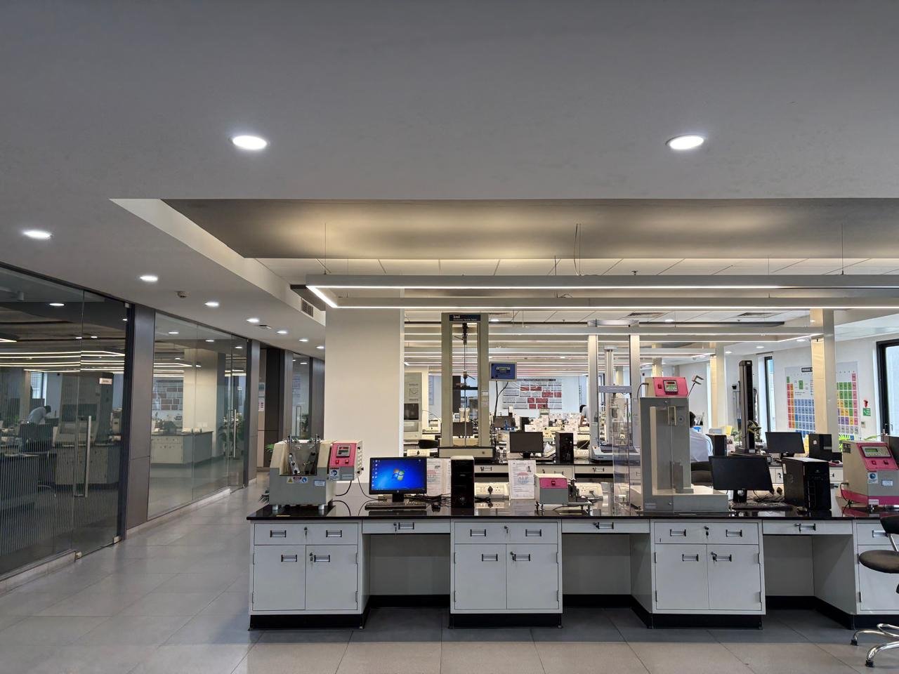 ColorPlay advanced materials testing laboratory with tensile testing machines