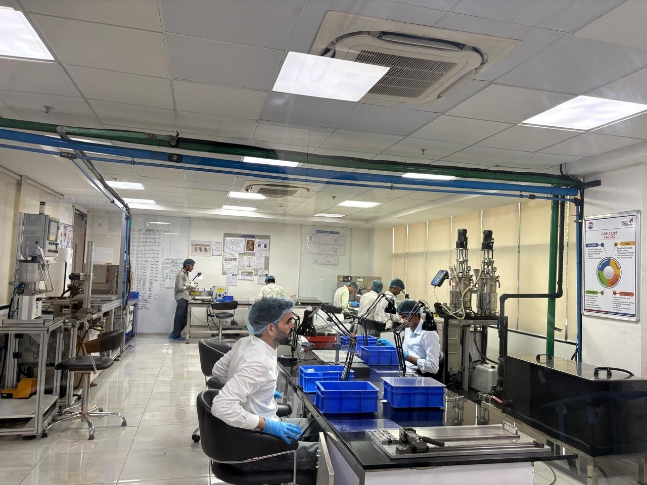ColorPlay QC lab technicians testing EPDM granule samples