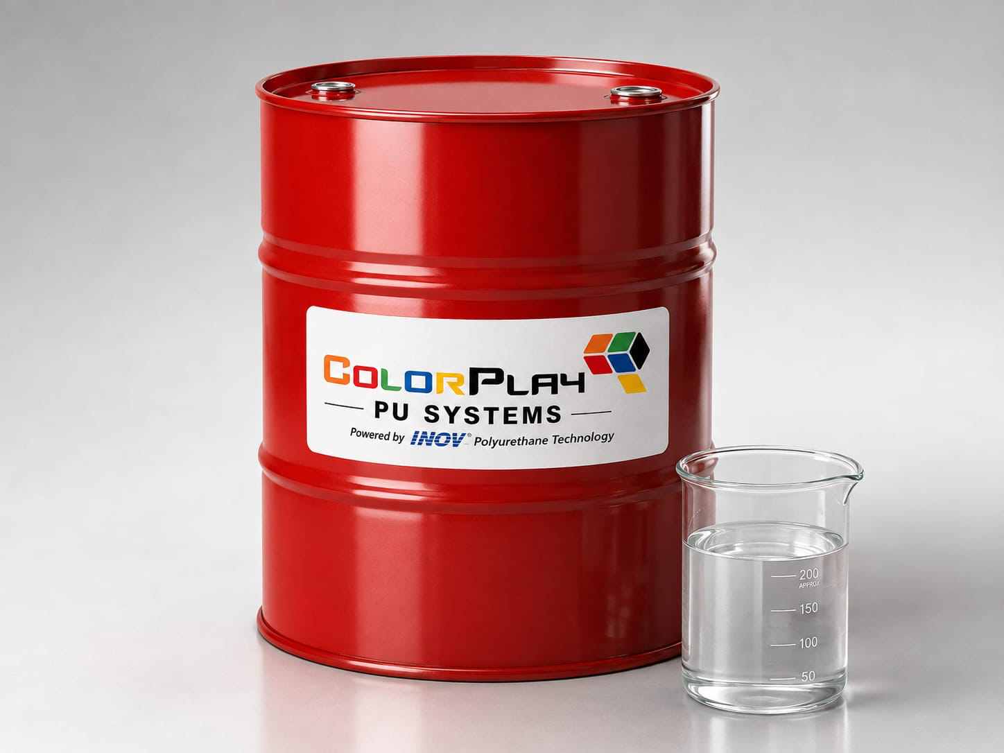 ColorPlay PU Systems drum — powered by INOV Polyurethane Technology